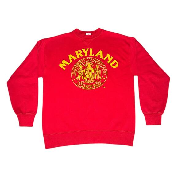 Vintage 90s University of Maryland Terrapins Crewneck Sweatshirt - Picture 1 of 4